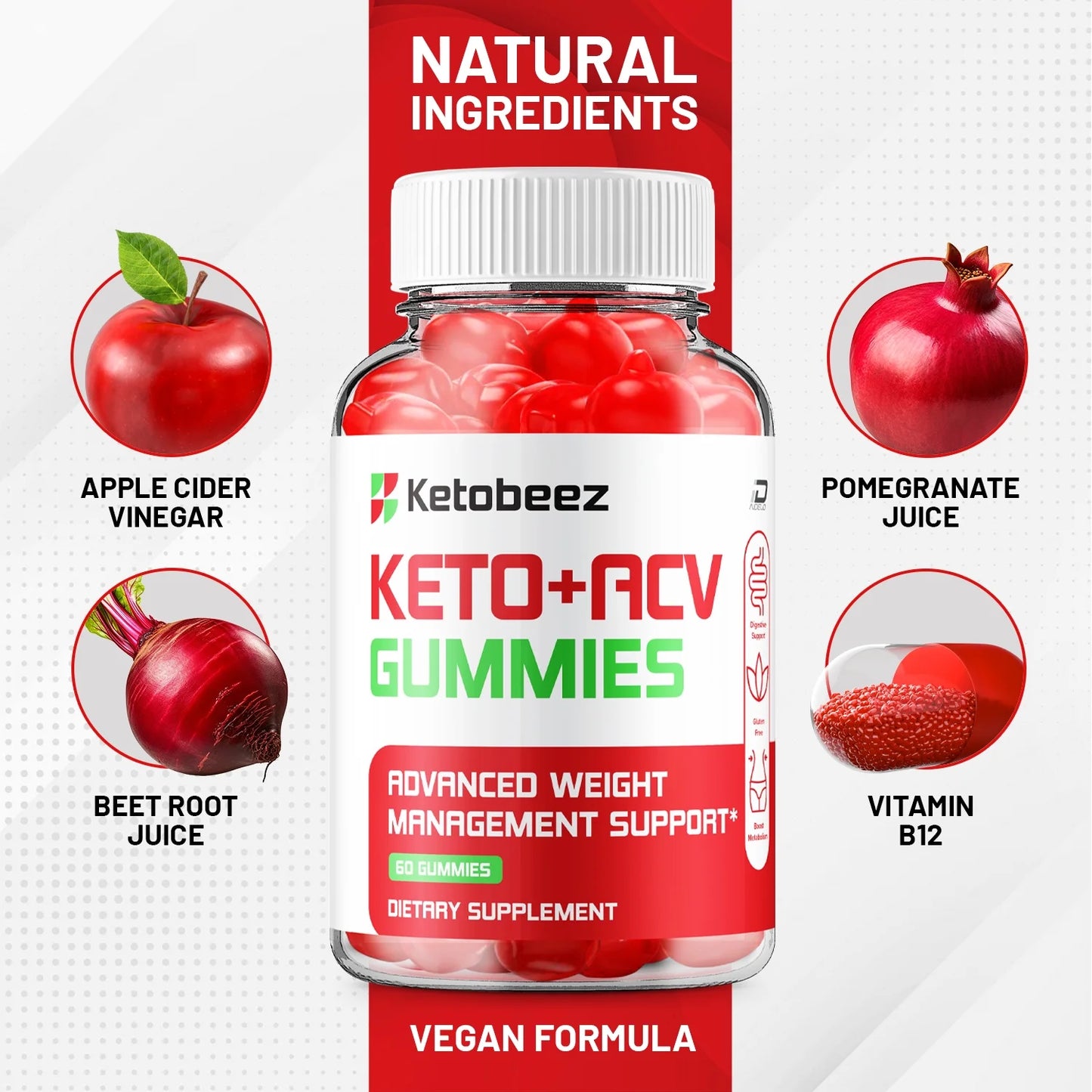 (3 Pack) ACV Gummies - Apple Cider Vinegar Gummy Supplement for Energy - Keto Gummies Dietary Supplement (180 Gummies)